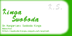 kinga swoboda business card